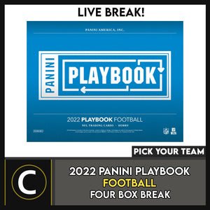 2022 PANINI PLAYBOOK FOOTBALL 4 BOX BREAK #F1158 - PICK YOUR TEAM
