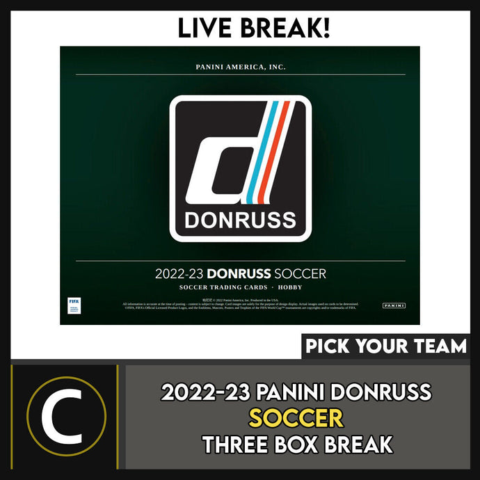 2022/23 PANINI DONRUSS SOCCER 3 BOX BREAK #S304 - PICK YOUR TEAM