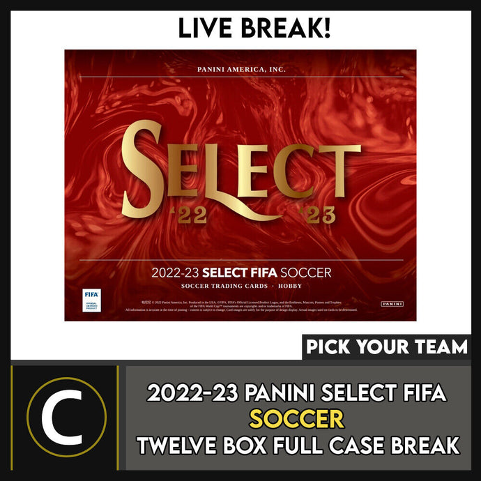 2022/23 PANINI SELECT FIFA SOCCER 12 BOX FULL CASE BREAK #S307 - PICK YOUR TEAM