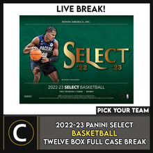 Load image into Gallery viewer, 2022-23 PANINI SELECT BASKETBALL 12 BOX FULL CASE BREAK #B983 - PICK YOUR TEAM