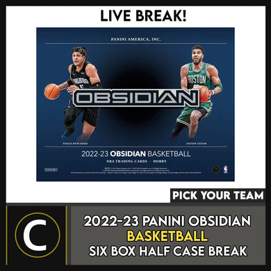 2022-23 PANINI OBSIDIAN BASKETBALL 6 BOX HALF CASE BREAK #B2007 - PICK YOUR TEAM