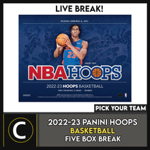 Load image into Gallery viewer, 2022-23 PANINI HOOPS BASKETBALL 5 BOX BREAK #B3029 - PICK YOUR TEAM