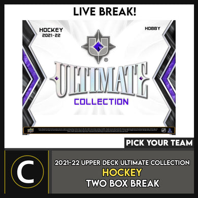 2021-22 UPPER DECK ULTIMATE HOCKEY 2 BOX BREAK #H3005 - PICK YOUR TEAM