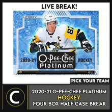 Load image into Gallery viewer, 2020-21 OPC PLATINUM HOCKEY 4 BOX (HALF CASE) BREAK #H3248 - PICK YOUR TEAM