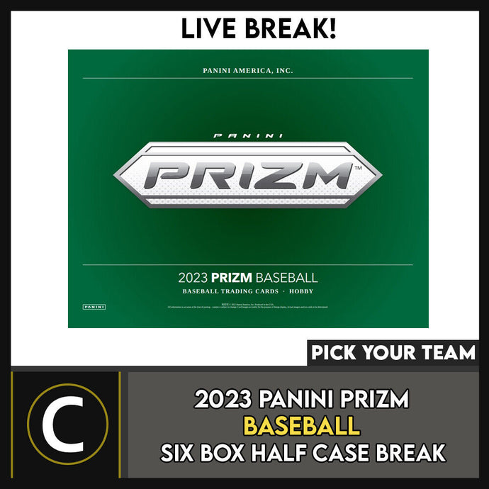 2023 PANINI PRIZM BASEBALL 6 BOX (HALF CASE) BREAK #A2027 - PICK YOUR TEAM