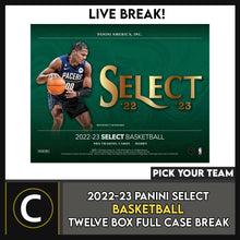 Load image into Gallery viewer, 2022-23 PANINI SELECT BASKETBALL 12 BOX FULL CASE BREAK #B993 - PICK YOUR TEAM