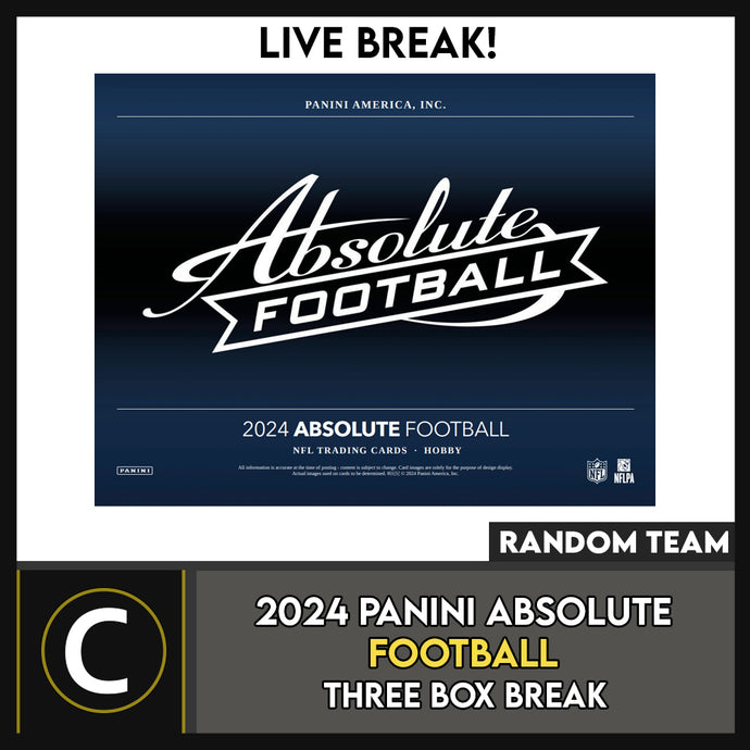 2024 PANINI ABSOLUTE FOOTBALL 3 BOX BREAK #F3218 - RANDOM TEAMS