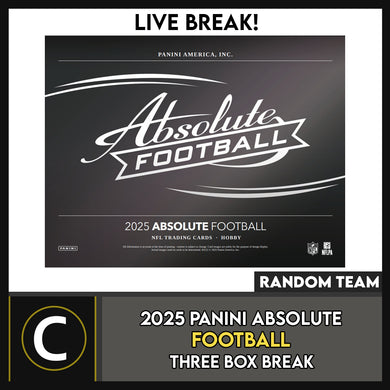 2025 PANINI ABSOLUTE FOOTBALL 3 BOX BREAK #F3345 - RANDOM TEAMS