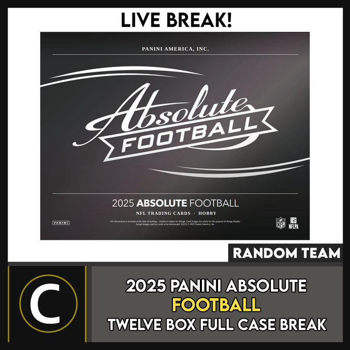 2025 PANINI ABSOLUTE FOOTBALL 12 BOX (FULL CASE) BREAK #F3343 - RANDOM TEAMS