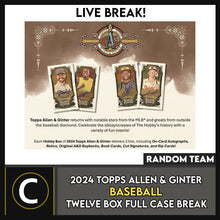 Load image into Gallery viewer, 2024 TOPPS ALLEN &amp; GINTER BASEBALL 12 BOX (FULL CASE) BREAK #A3254 - RANDOM TEAMS