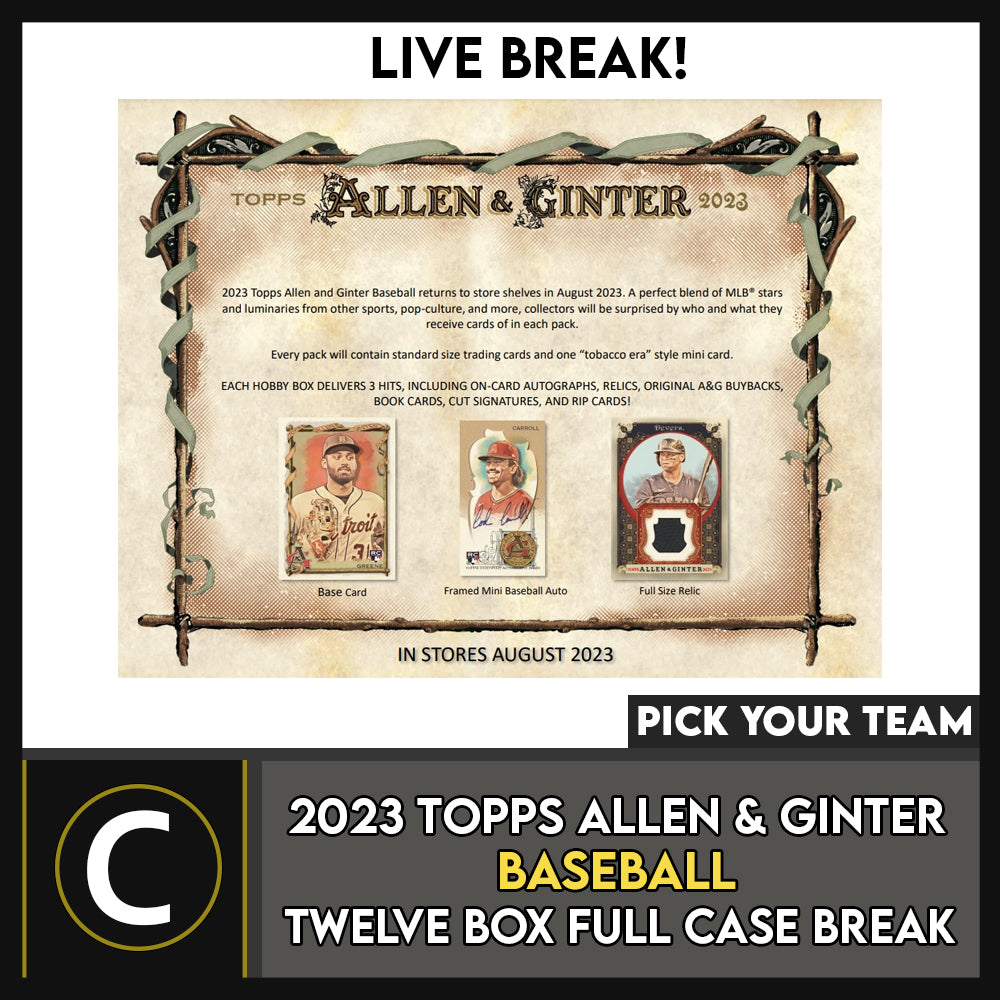 2023 TOPPS ALLEN & GINTER BASEBALL 12 BOX (FULL CASE) BREAK #A3023