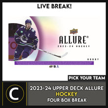 Load image into Gallery viewer, 2023-24 UPPER DECK ALLURE HOCKEY 4 BOX BREAK #H3296