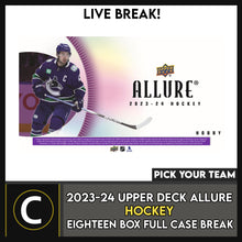 Load image into Gallery viewer, 2023-24 UPPER DECK ALLURE HOCKEY 18 BOX (FULL CASE) BREAK #H3287