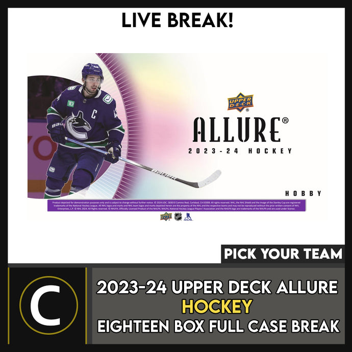 2023-24 UPPER DECK ALLURE HOCKEY 18 BOX (FULL CASE) BREAK #H3287