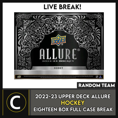 2022-23 UPPER DECK ALLURE HOCKEY 18 BOX (FULL CASE) BREAK #H1696 - RANDOM TEAM