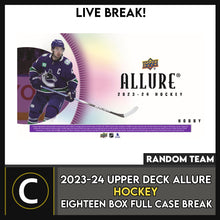 Load image into Gallery viewer, 2023-24 UPPER DECK ALLURE HOCKEY 18 BOX (FULL CASE) BREAK #H3290 - RANDOM TEAM