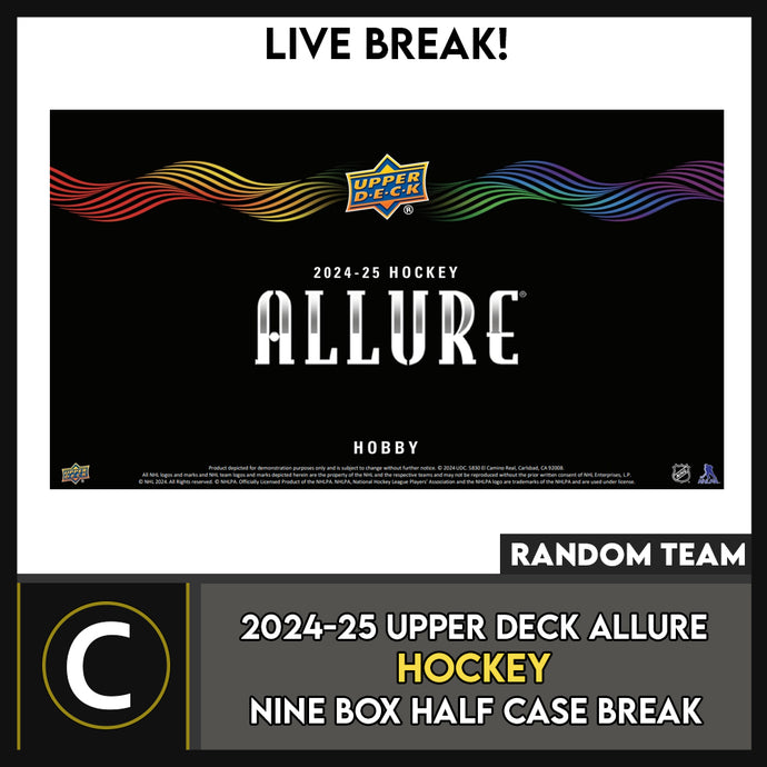 2024-25 UPPER DECK ALLURE HOCKEY 9 BOX (HALF CASE) BREAK #H3455 - RANDOM TEAM