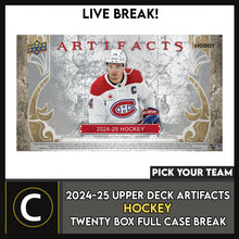 Load image into Gallery viewer, 2024-25 UPPER DECK ARTIFACTS HOCKEY 20 BOX (MASTER CASE) BREAK #H3393 - PICK YOUR TEAM