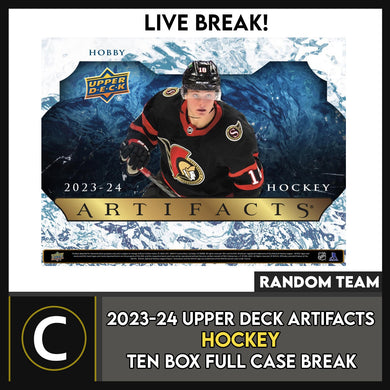 2023-24 UPPER DECK ARTIFACTS HOCKEY 10 BOX (FULL CASE) BREAK #H3235 - RANDOM TEAM