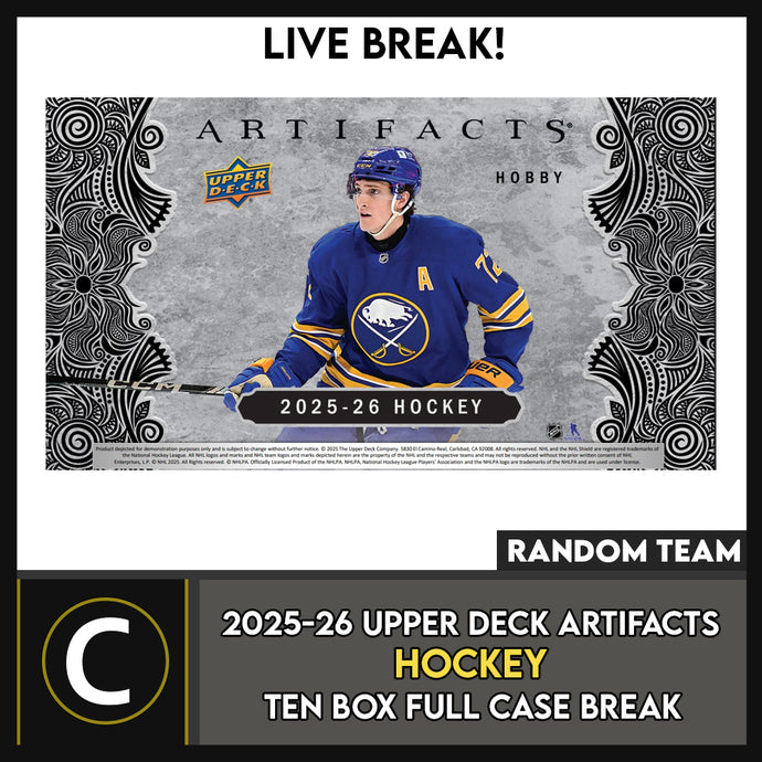 2025-26 UPPER DECK ARTIFACTS HOCKEY 5 BOX (HALF CASE) BREAK #H3645 - RANDOM TEAM