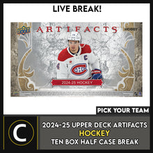 Load image into Gallery viewer, 2024-25 UPPER DECK ARTIFACTS HOCKEY 10 BOX (INNER CASE) BREAK #H3386 - PICK YOUR TEAM