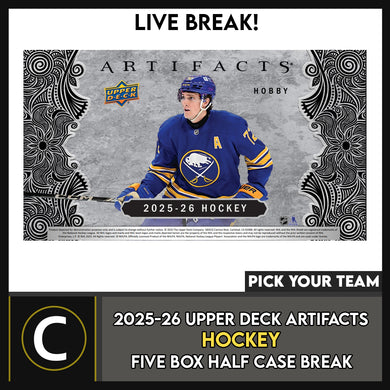 2025-26 UPPER DECK ARTIFACTS HOCKEY 5 BOX (HALF CASE) BREAK #H3642 - PICK YOUR TEAM