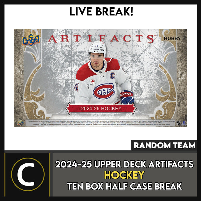 2024-25 UPPER DECK ARTIFACTS HOCKEY 10 BOX (INNER CASE) BREAK #H3391 - RANDOM TEAM