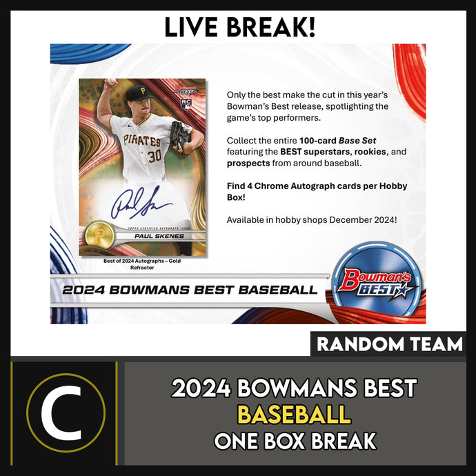 2024 BOWMAN'S BEST BASEBALL 1 BOX BREAK #A3295 - RANDOM TEAMS