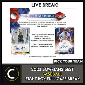 2023 Bowman's Best Baseball Hobby, 8 Box Case