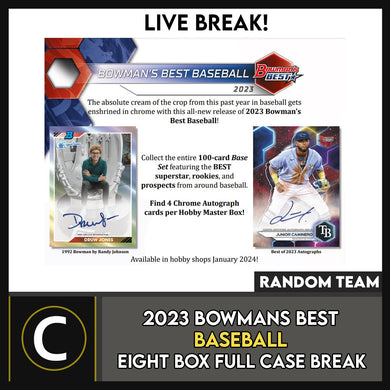 2023 BOWMAN'S BEST BASEBALL 8 BOX (FULL CASE) BREAK #A3114 - RANDOM TEAMS