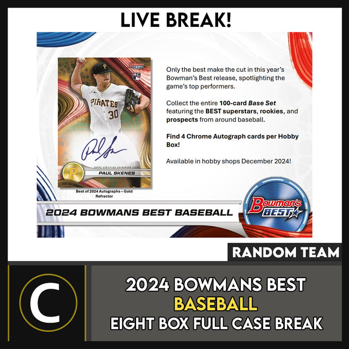 2024 BOWMAN'S BEST BASEBALL 8 BOX (FULL CASE) BREAK #A3292 - RANDOM TEAMS