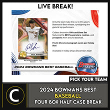 Load image into Gallery viewer, 2024 BOWMAN&#39;S BEST BASEBALL 4 BOX (HALF CASE) BREAK #A3289 - PICK YOUR TEAM