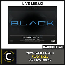 Load image into Gallery viewer, 2024 PANINI BLACK FOOTBALL 1 BOX BREAK #F3201 - RANDOM TEAMS