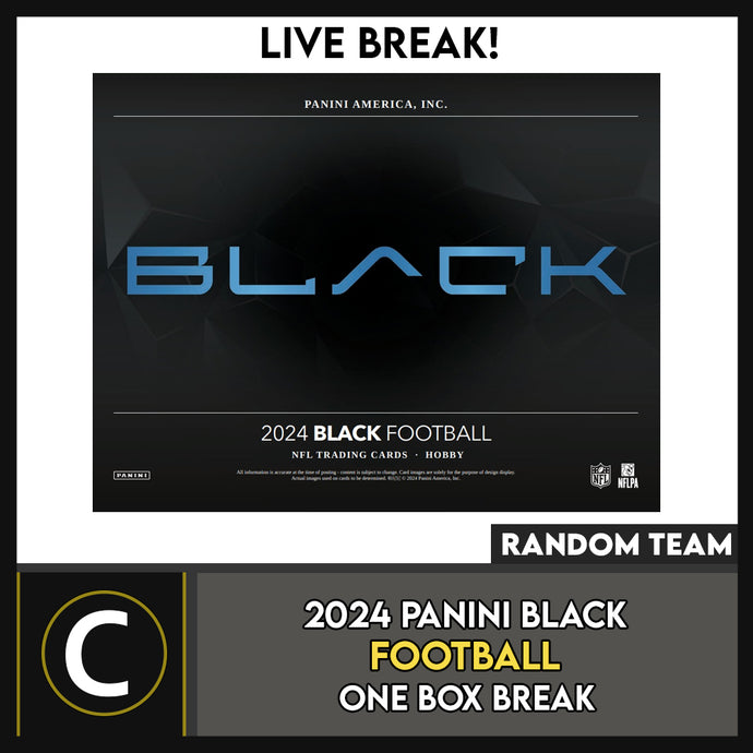 2024 PANINI BLACK FOOTBALL 1 BOX BREAK #F3201 - RANDOM TEAMS