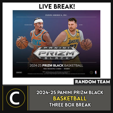 2024-25 PANINI PRIZM BLACK BASKETBALL 3 BOX BREAK #B3247 - RANDOM TEAMS