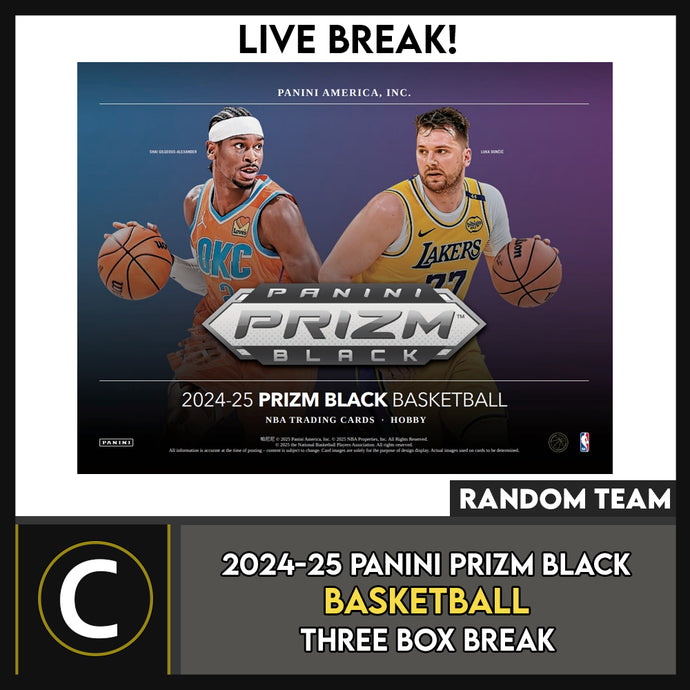 2024-25 PANINI PRIZM BLACK BASKETBALL 3 BOX BREAK #B3247 - RANDOM TEAMS