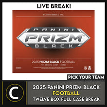 Load image into Gallery viewer, 2025 PANINI PRIZM BLACK FOOTBALL 12 BOX (FULL CASE) BREAK #F3378 - PICK YOUR TEAM