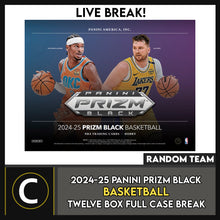 Load image into Gallery viewer, 2024-25 PANINI PRIZM BLACK BASKETBALL 12 BOX (FULL CASE) BREAK #B3245 - RANDOM TEAMS