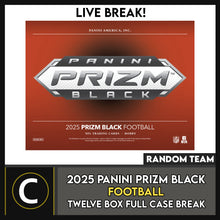 Load image into Gallery viewer, 2025 PANINI PRIZM BLACK FOOTBALL 6 BOX (HALF CASE) BREAK #F3382 - RANDOM TEAMS