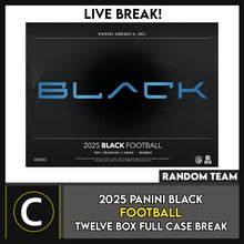 Load image into Gallery viewer, 2025 PANINI BLACK FOOTBALL 6 BOX (HALF CASE) BREAK #F3338 - RANDOM TEAMS