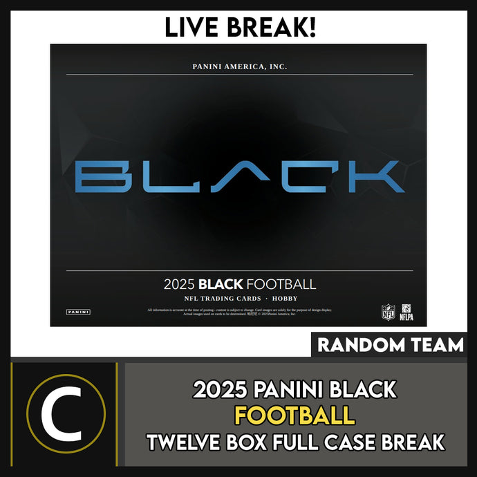 2025 PANINI BLACK FOOTBALL 6 BOX (HALF CASE) BREAK #F3338 - RANDOM TEAMS