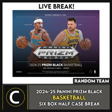 Load image into Gallery viewer, 2024-25 PANINI PRIZM BLACK BASKETBALL 6 BOX (HALF CASE) BREAK #B3246 - RANDOM TEAMS