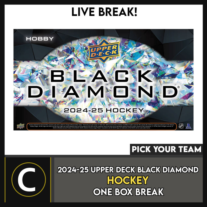 2024-25 UPPER DECK BLACK DIAMOND HOCKEY 1 BOX BREAK #H3417 - PICK YOUR TEAM