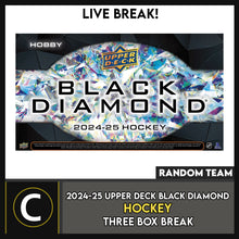 Load image into Gallery viewer, 2024-25 UPPER DECK BLACK DIAMOND HOCKEY 3 BOX BREAK #H3411 - RANDOM TEAM