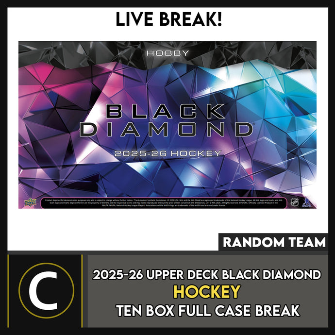 2025-26 UPPER DECK BLACK DIAMOND HOCKEY 10 BOX (FULL CASE) BREAK #H3675 - RANDOM TEAM