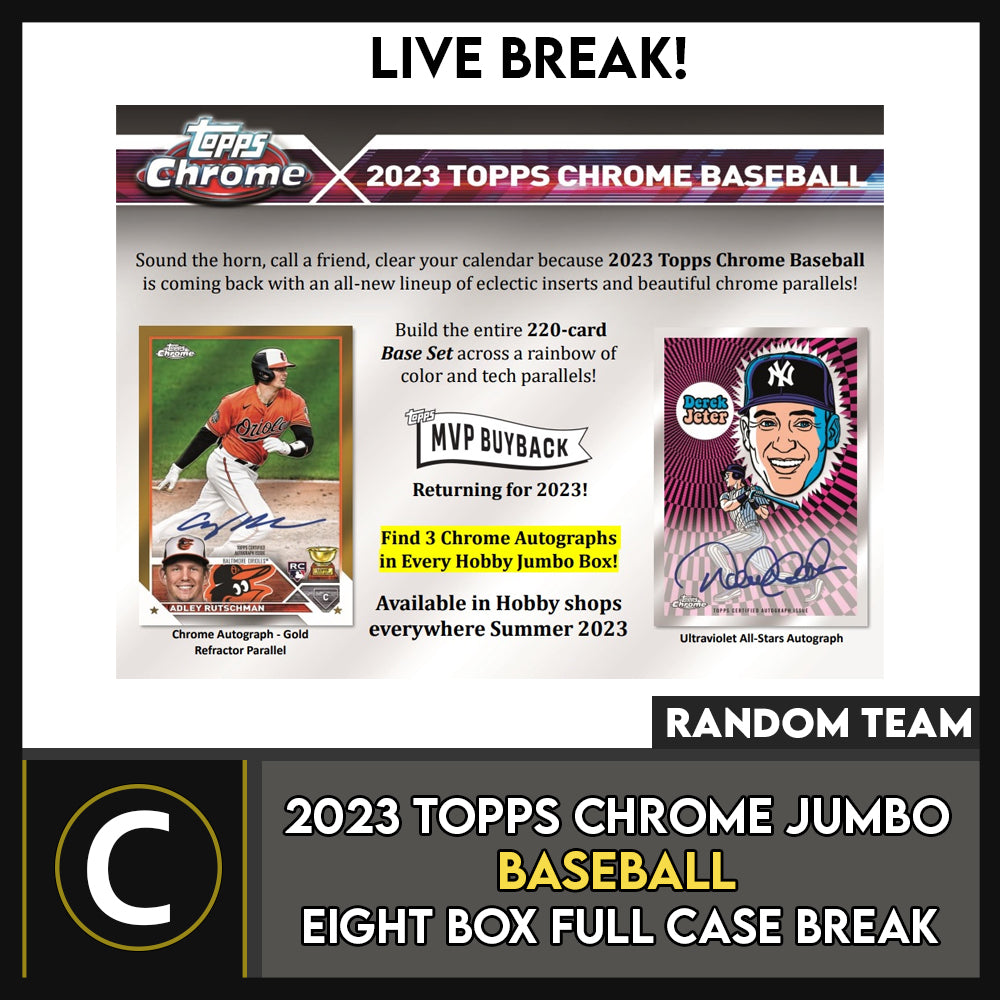 2023 Topps Chrome Update Series Baseball JUMBO Case Break A (8 boxes) with  BK Breaks