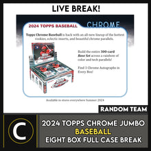 Load image into Gallery viewer, 2024 TOPPS CHROME JUMBO HTA BASEBALL 8 BOX (FULL CASE) BREAK #A3183 - RANDOM TEAMS