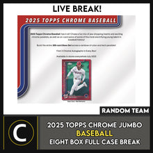 Load image into Gallery viewer, 2025 TOPPS CHOME BASEBALL JUMBO 8 BOX (FULL CASE) BREAK #A3346 - RANDOM TEAMS