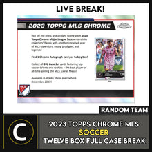 Load image into Gallery viewer, 2023 TOPPS CHROME MLS SOCCER 12 BOX (FULL CASE) BREAK #S3008 - RANDOM TEAMS