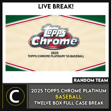 Load image into Gallery viewer, 2025 TOPPS CHROME PLATINUM BASEBALL 12 BOX (FULL CASE) BREAK #A3421 - RANDOM TEAMS